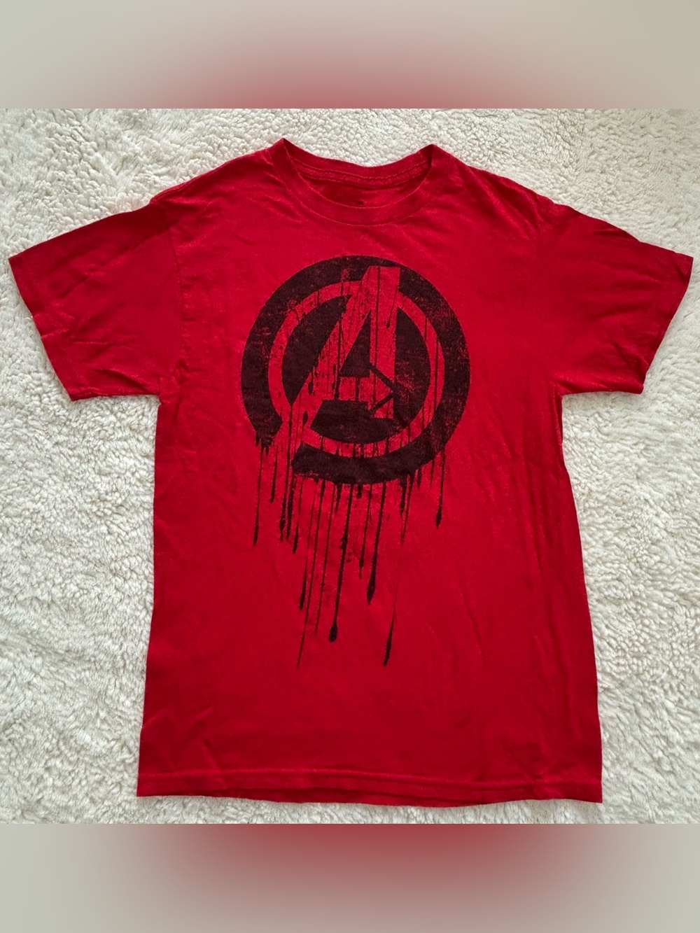 boys / kids Avengers Age of Ultron dripping A logo t-shirt - size S